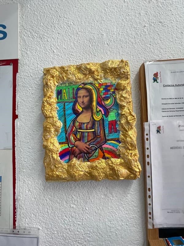 Mona Lisa de visita ao nosso Externato — foto 1
