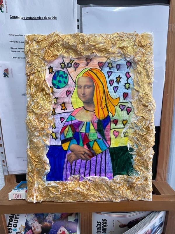 Mona Lisa de visita ao nosso Externato — foto 2
