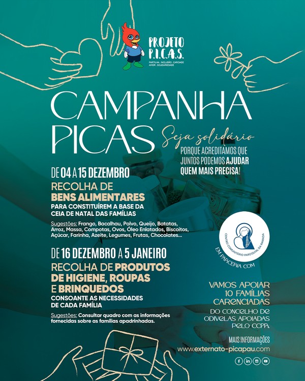 Projeto P.I.C.A.S volta a unir a Comunidade do Externato Pica-Pau