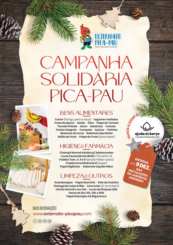 Externato Pica-Pau promove Campanha Solidária de Natal para apoiar a Ajuda de Berço